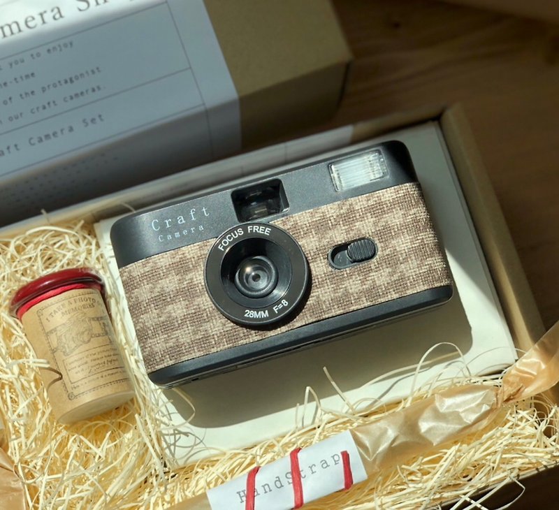 膠片相機　28  棕色格子工藝相機套裝 - 相機/拍立得 - 塑膠 黑色