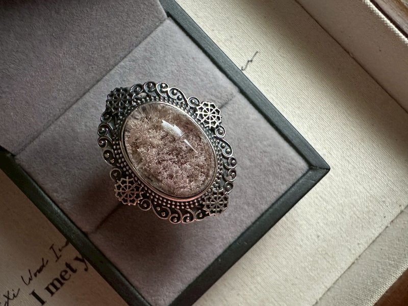 粉幽靈水晶銀吊墜・戒指雙用款  Pink Phantom Quartz – 2-Way - 戒指 - 水晶 