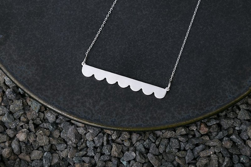 Misstache N.7 Misstache No. 7 Silver Necklace Silver Necklace - Chokers - Sterling Silver White