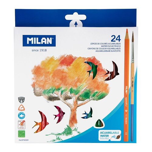 MILAN 西班牙百年經典文具 MILAN水溶性色鉛筆24色