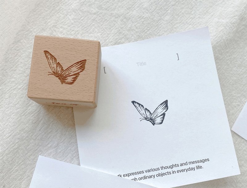 A Corner Butterfly Stamp - ตราปั๊ม/สแตมป์/หมึก - วัสดุอื่นๆ หลากหลายสี