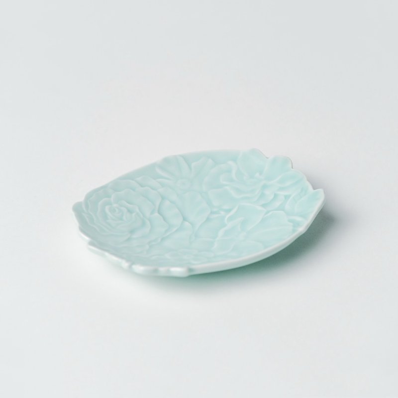 牡丹花盤 | 點心盤 | 禮品 - 碟子/醬料碟/醬油碟 - 瓷 