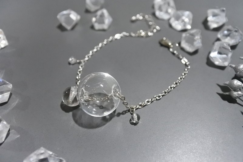 【Bubble Game】Natural Stone Bracelet - Bracelets - Other Metals Transparent