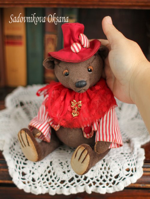 Sadovnikova_teddy_dolls Handmade Collectible Teddy Bear OOAK plushinnes toy home decor 手工泰迪熊 DIY手工