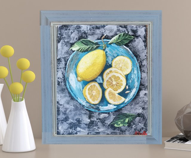檸檬 レモン 果物 果実 静物画 水彩画 アート 絵画 美術 芸術 壁掛け飾り 檸檬 レモン 果物 果実 静物画 水彩画 アート 絵画 美術 芸術