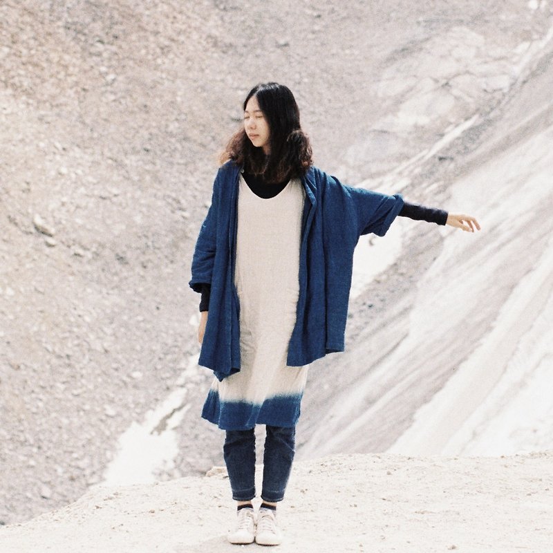 Midnight blue Yukata | Indigo Dyed - 工人褲/吊帶褲 - 棉．麻 藍色