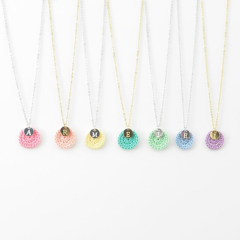 [Gui honey jewelry festival] 1 + 1 "custom" your exclusive "happy ring" necklace rainbow series 2 into, girlfriend, sister, optional - Chokers - Thread Multicolor