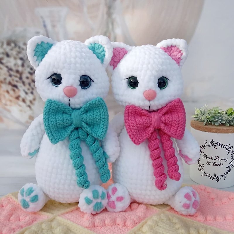Amigurumi cat crochet pattern - Little kitty-  Digital English PDF pattern - Knitting, Embroidery, Felted Wool & Sewing - Polyester Multicolor
