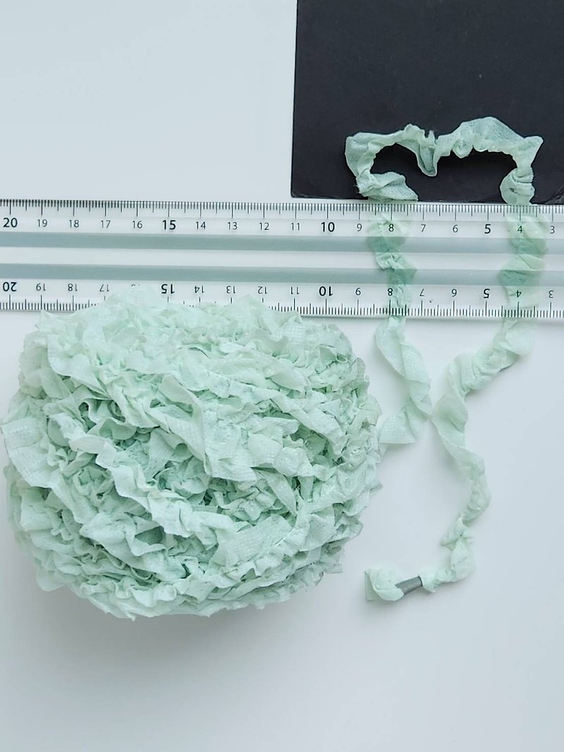 Hand-dyed gauze line 10.0m - เย็บปัก/ถักทอ/ใยขนแกะ - ไนลอน สีเขียว