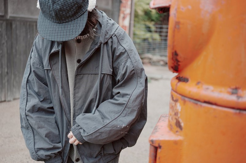 The Unrivaled Matte Streamlined Bomber Jacket - 2 Colors - Dark Grey - Women's Casual & Functional Jackets - Cotton & Hemp Khaki