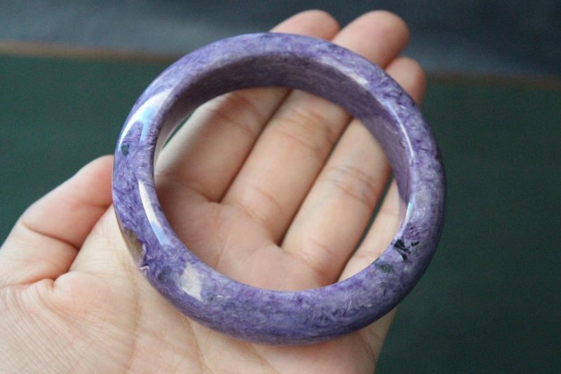 生鉱石パープルクリスタルブレスレット。ライフスピリットの数7 - ブレスレット - 宝石 