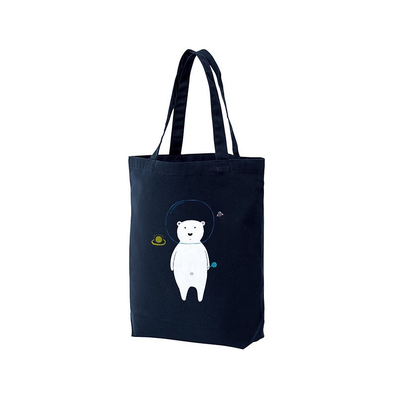 Cotton Bag | Space Bear | Straight Canvas Bag - Handbags & Totes - Cotton & Hemp 