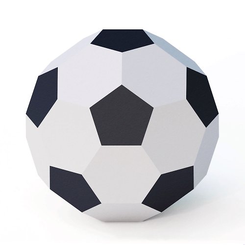 HOBBYMO DIY Paper Soccer Ball 3D Papercraft Printable PDF