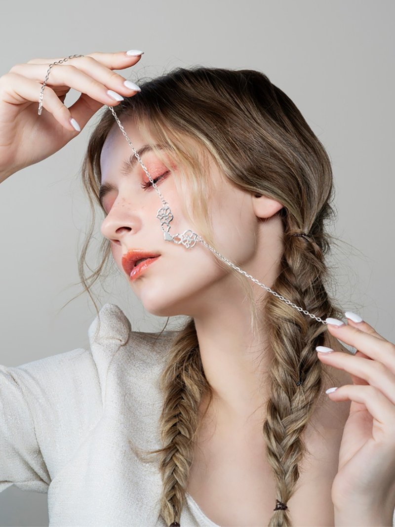 925スターリングシルバー｜蘭のささやき ネックレス SLOn06 - ネックレス - スターリングシルバー 