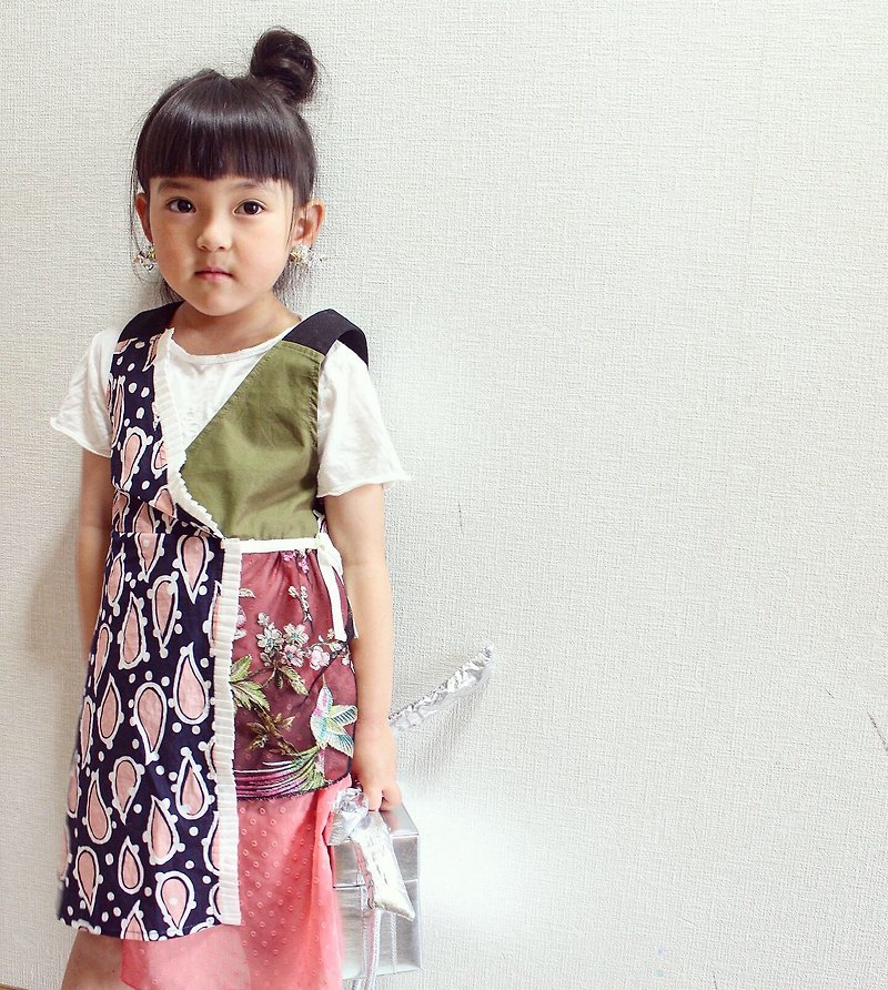 Frilled dress Shizuku - Kids' Dresses - Cotton & Hemp Pink