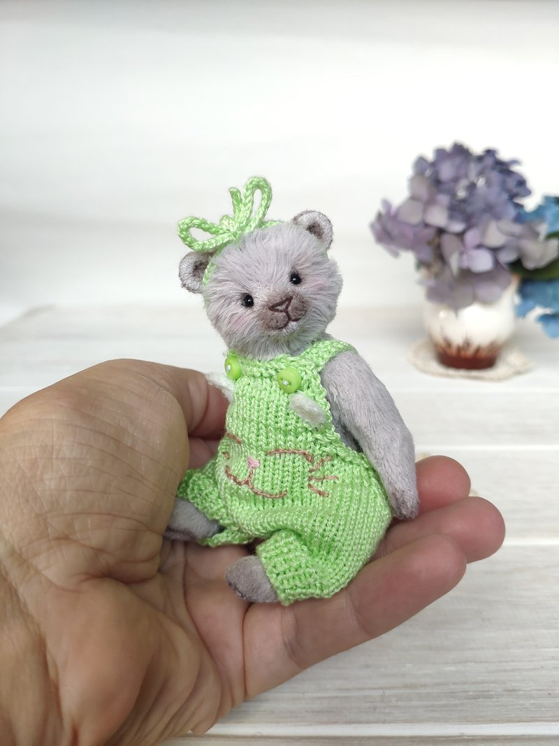 bear hydrangea - Stuffed Dolls & Figurines - Linen 