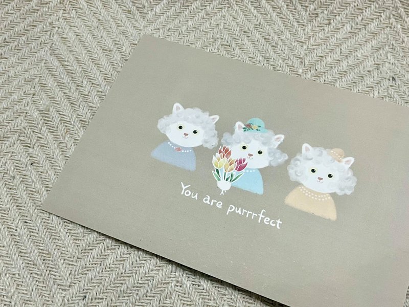 Postcard | Miss Cat You are purrfect - การ์ด/โปสการ์ด - กระดาษ 