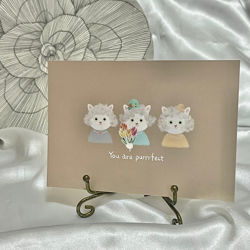 明信片 | 英國喵女王 You are purrfect - 卡片/明信片 - 紙 