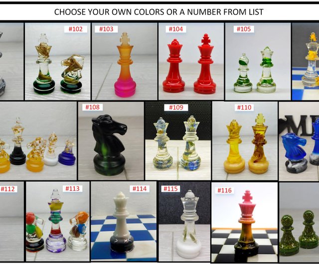 Custom Resin Chess Set Resin Chess Board Personalized Chess -  Canada