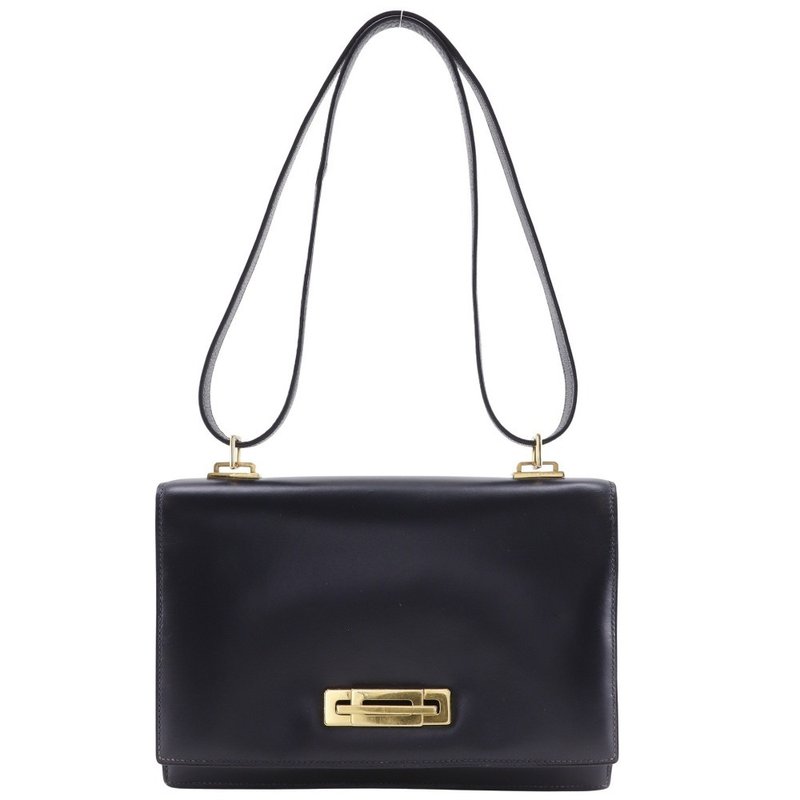 [Direct from Japan] HERMES Box Calf Shoulder Bag Vintage Leather x Gold Plated Women's [Used] - กระเป๋าแมสเซนเจอร์ - หนังแท้ สีน้ำเงิน