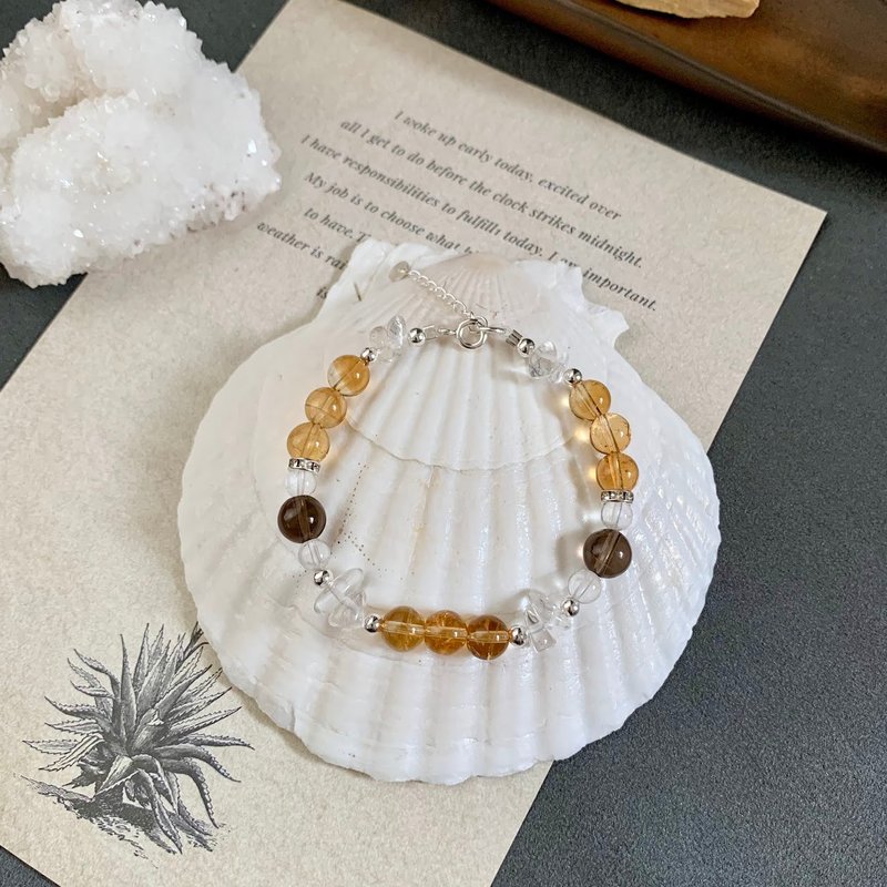 Gold Coast/S925 Silver Natural Crystal Energy Bracelet/Customized Gift - สร้อยข้อมือ - คริสตัล 