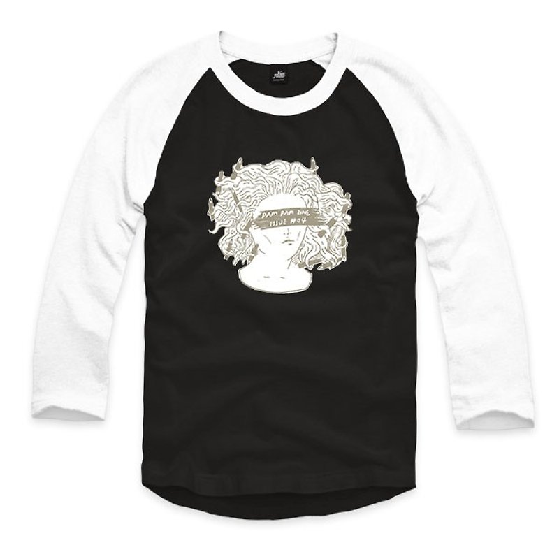 Pencil Tussa-Grey-Black/White-3/4 Sleeve Baseball T-Shirt - Men's T-Shirts & Tops - Cotton & Hemp Black
