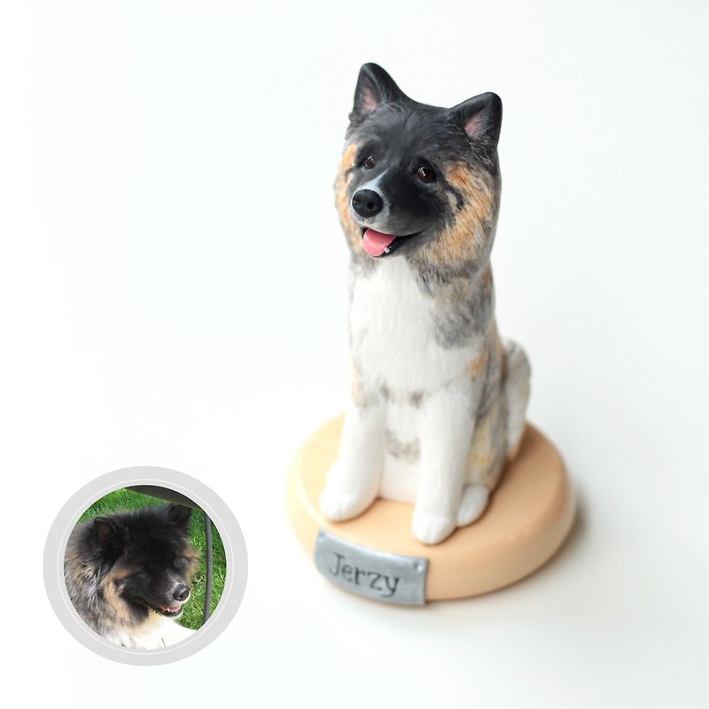 Custom Dog Figurine, 3D Custom dog portraits, Dog sculpture, Dog statue - ตุ๊กตา - ดินเหนียว หลากหลายสี