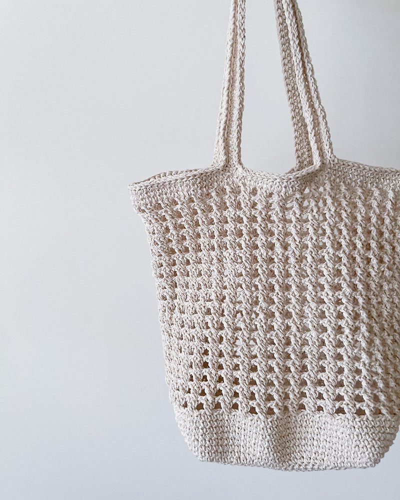 Crochet Tote Mesh Bag - Handbags & Totes - Cotton & Hemp 