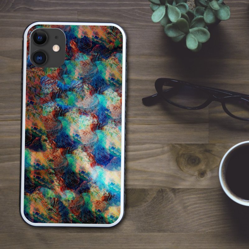 Mysterious underwater smartphone case that shines like a glittering and colorful abalone shell [tempered glass finish] Compatible with iPhone 16 - Phone Cases - Plastic Multicolor