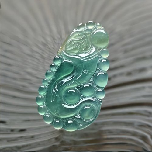 瓔珞珠寶盒 E.L.Jewelry Box 冰種湖水綠翡翠懷古龍牌 | 天然翡翠A貨 | 送禮