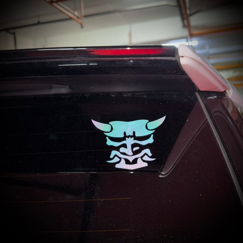 鬼神系列 黑彩反光貼紙 汽車貼紙 防水貼紙 擋風玻璃貼紙 - 貼紙 - 防水材質 