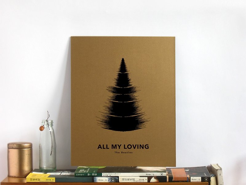 Tree Audio Decorative Painting-Birthday Christmas Gift-11x14 inches - โปสเตอร์ - กระดาษ สีทอง