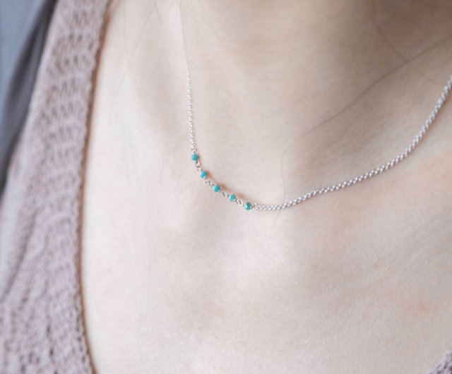 ボッテガヴェネタ シルバーネックレス ターコイズ トルコ石
