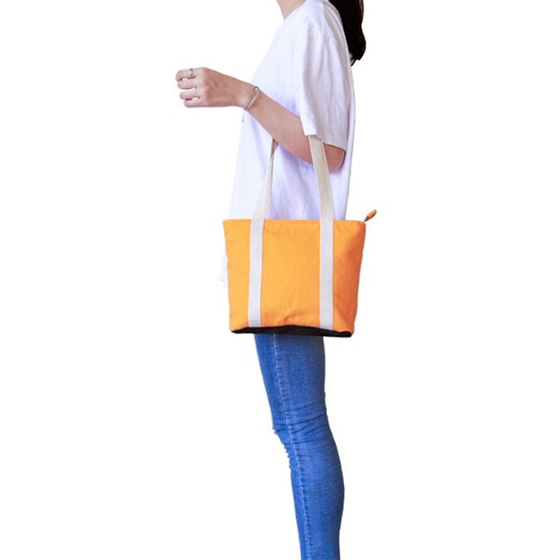 [Classic Shoulder Bag]-Pudding - กระเป๋าแมสเซนเจอร์ - ผ้าฝ้าย/ผ้าลินิน สีส้ม
