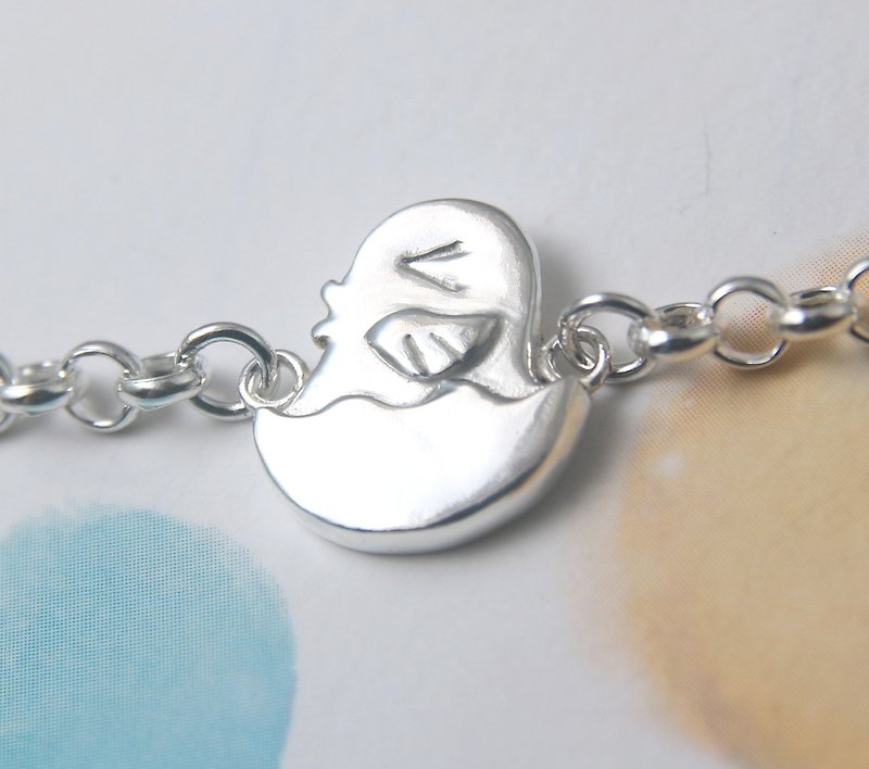 Engraving Accepted / Sterling Silver Bracelet / Baby / Birthday Gift/Chick - ของขวัญวันครบรอบ - เงินแท้ สีเงิน