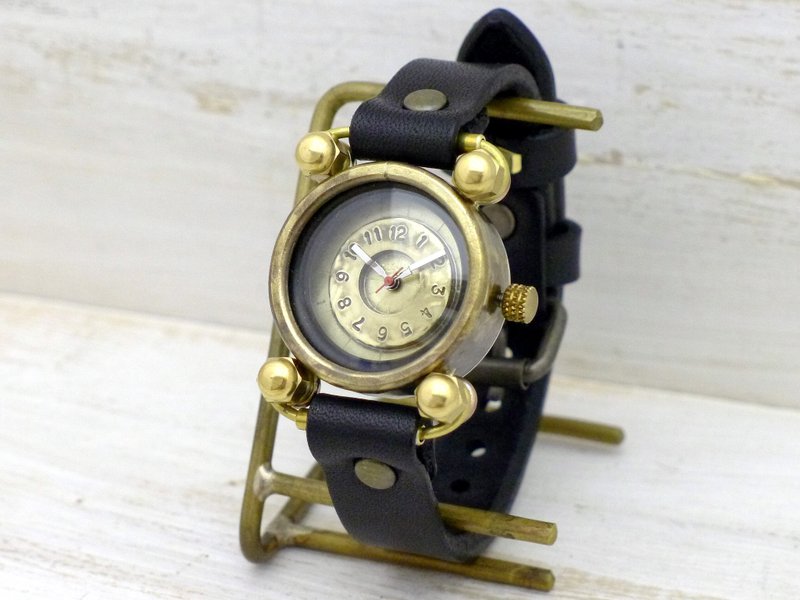 手作り腕時計 FROG-Jr  32mm Brass(真鍮) BKチューブ  (288 BK) - 女錶 - 銅/黃銅 金色