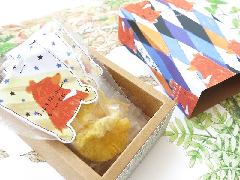 幸福果舖-造型書魔術熊水果乾小禮5入 - 水果乾 - 新鮮食材 橘色