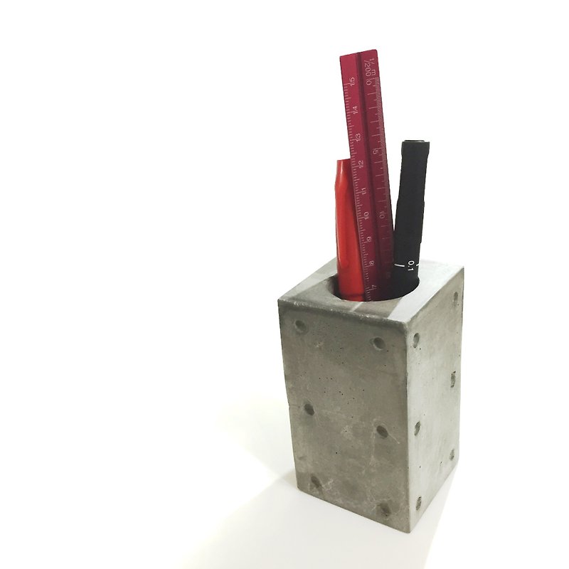 CONCRETE PENHOLDER - Pen & Pencil Holders - Cement Gray
