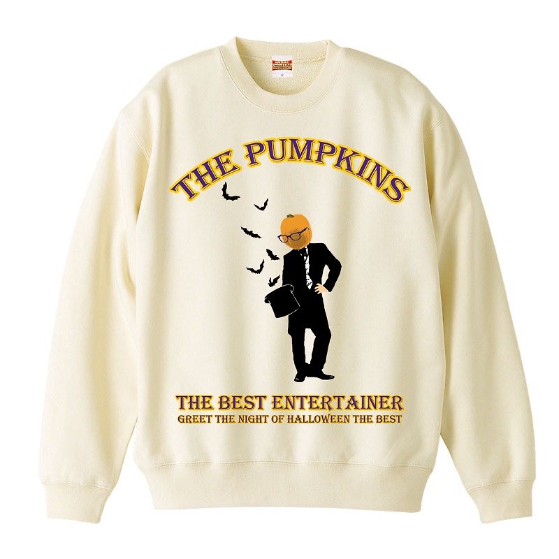 [スウェット] Pumpkins - 男 T 恤 - 棉．麻 白色