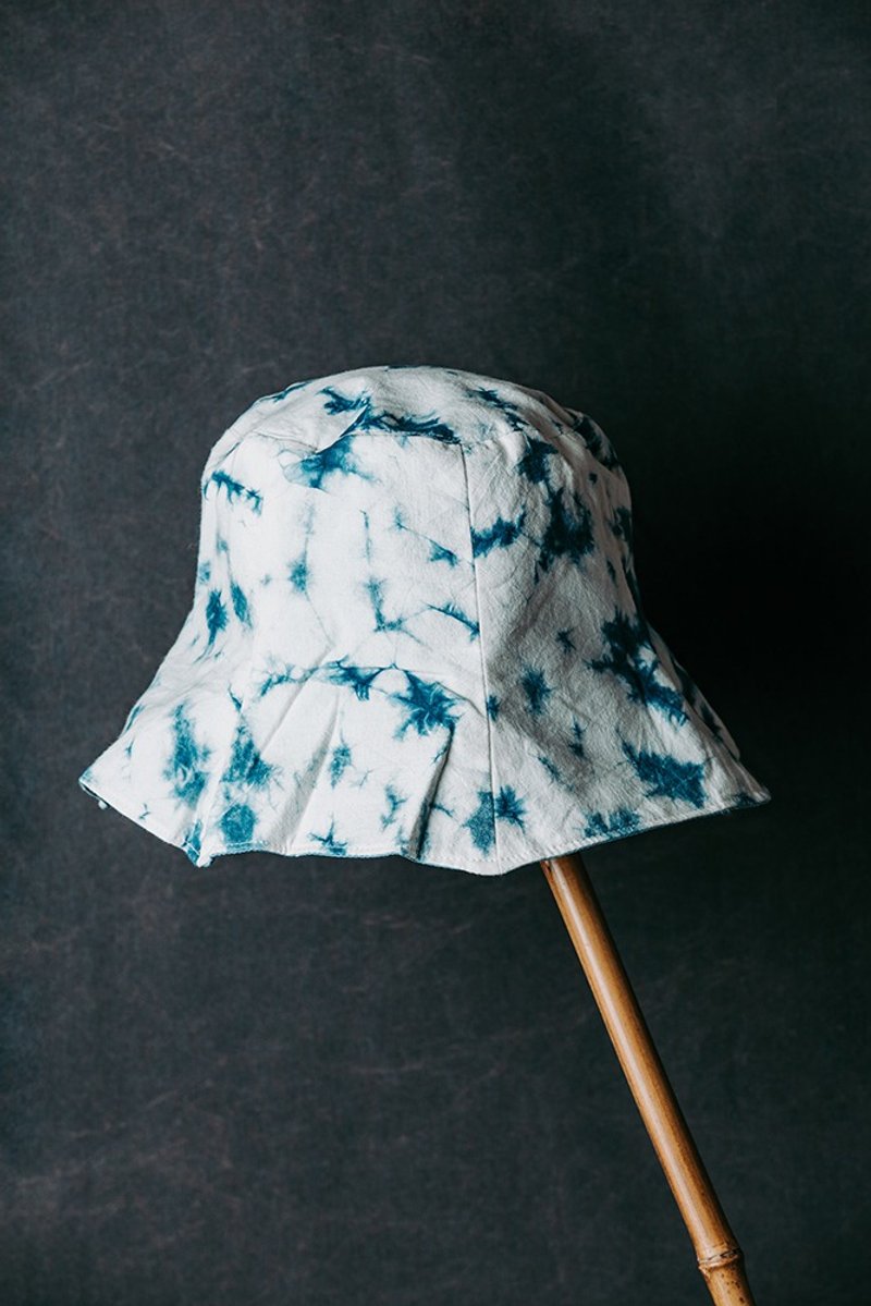 【Japanese dyeing】Blue dyed hat (light) - Hats & Caps - Cotton & Hemp 