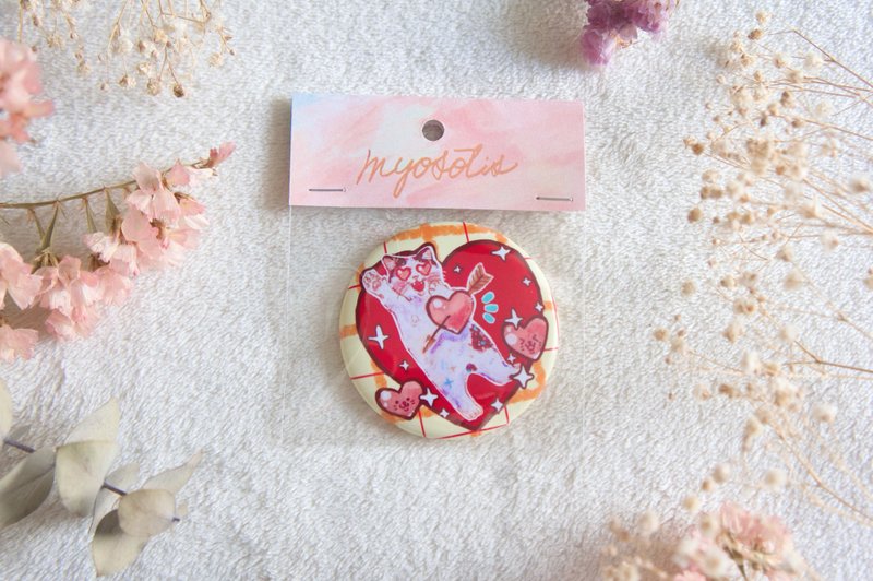 ズキューンねこ缶バッジ - 徽章/別針 - 其他材質 