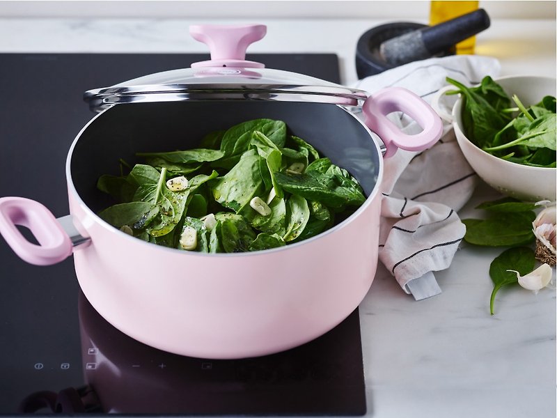 【GreenPan】Torino系列24cm不沾鍋加蓋雙耳湯鍋 | 比利時美型鍋 - 鍋子/烤盤 - 鋁合金 