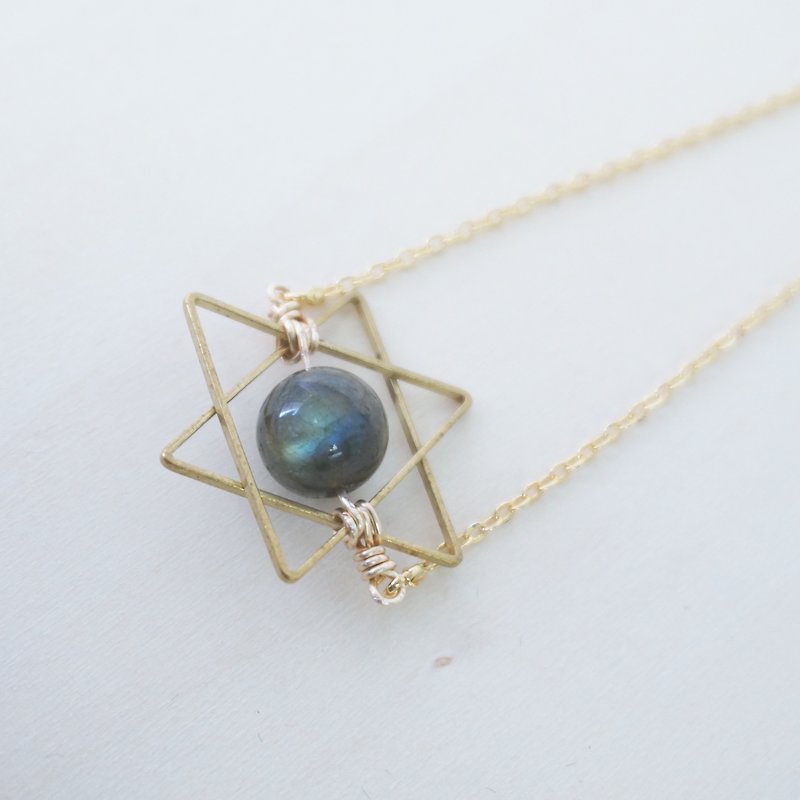 Starry Night Labradorite Start Necklace - Necklaces - Gemstone Green