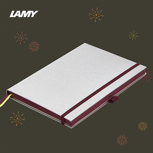 LAMY TAIWAN 官方旗艦館 【客製服務】LAMY 鋼筆用硬式A5筆記本 / notebook恆星系列 銀紫