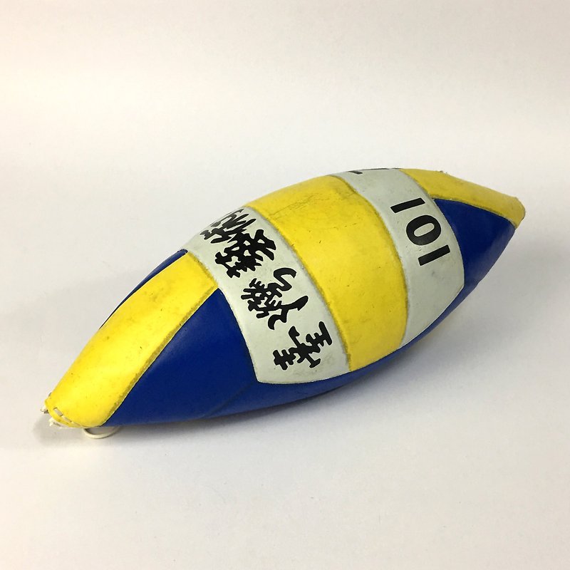 排球x拉鍊包 / 五號球版 / 二分之一--mikasa黃藍白款 編號001 - 筆盒/筆袋 - 橡膠 黃色