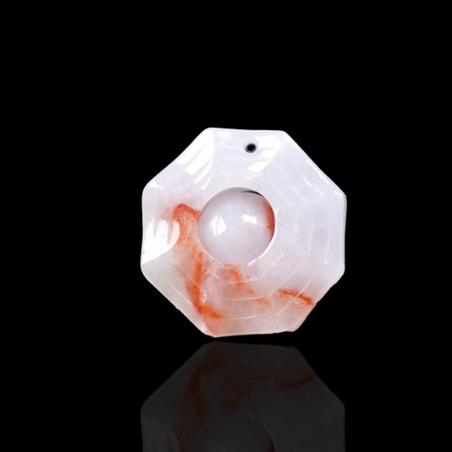 瓔珞珠寶盒 E.L.Jewelry Box 【擋煞‧避邪】飄紅翡翡翠八卦項鍊 | 天然緬甸玉A貨翡翠 | 送禮
