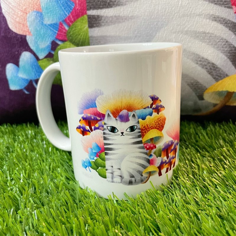 【Flora原創設計】菇喵 | 11.oz 馬克杯 - 其他杯子 - 陶 多色