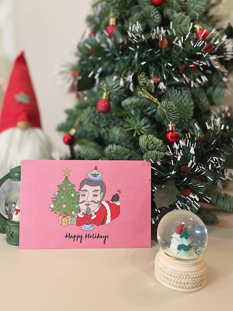 【Christmas Card】Johnny Christmas Postcard - การ์ด/โปสการ์ด - กระดาษ สึชมพู