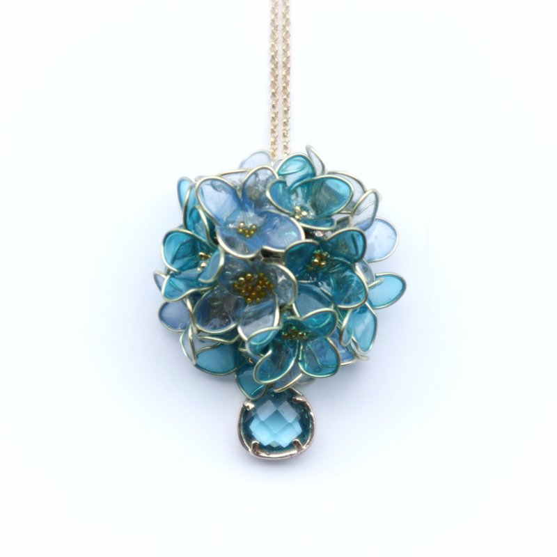necklace Blue - ネックレス - その他の素材 ブルー