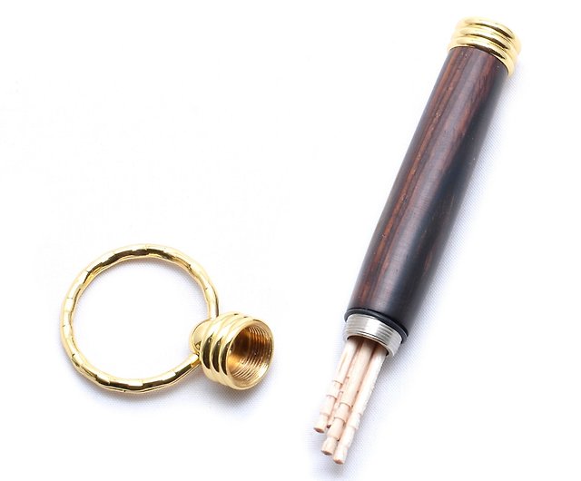 Wooden Portable Toothpick Holder Key, Wooden Toothpick Holder Keychain